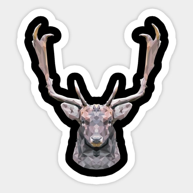 Stag Polygon Hunter Design Geometric Gift Sticker by MaveriKDALLAS